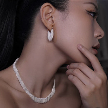 Ursa™ Pendientes, collar, pulsera con flecos en forma de cascada