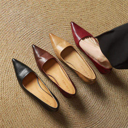 Anok Tacones Altos de Cuero Auténtico