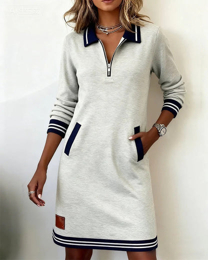 Catalina | Vestido de Algodón de Manga Larga