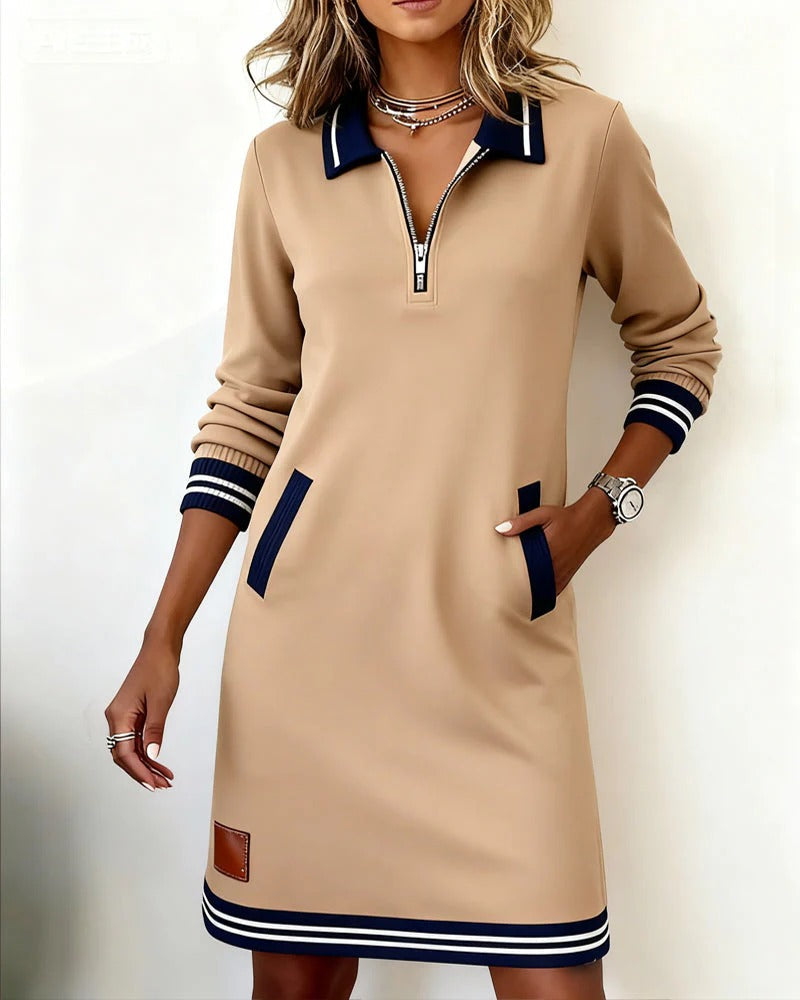 Catalina | Vestido de Algodón de Manga Larga